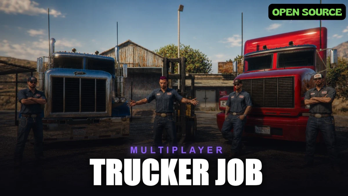 Multiplayer Trucker Job FiveM | Logistics Empire & Co-Op Trucking System | Open Source